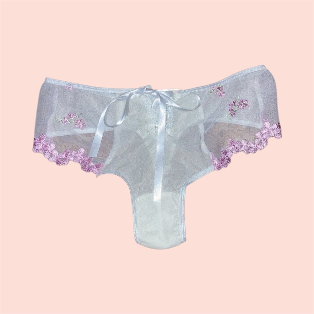 Sheer White Thong